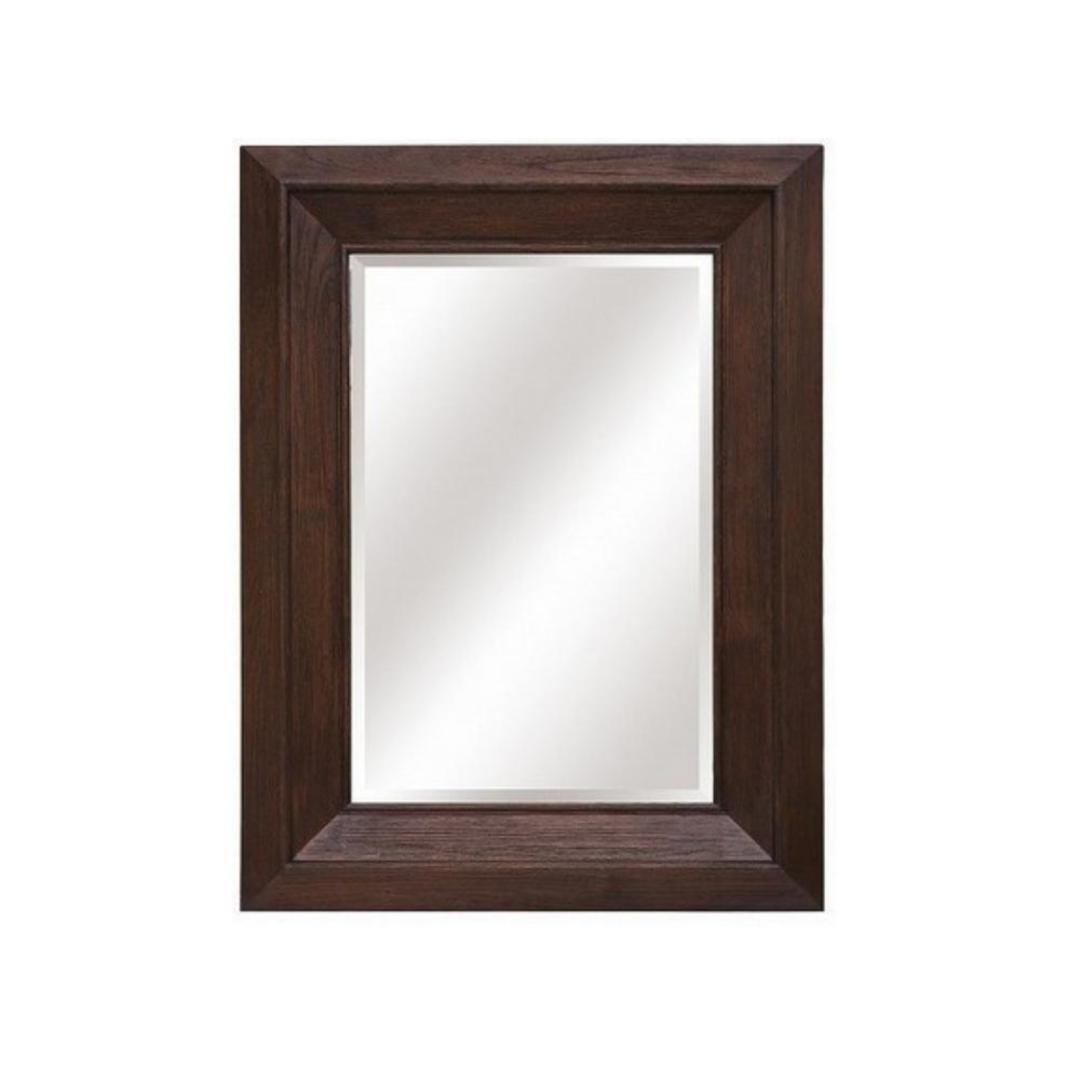Solid Dark Oak Bevelled Mirror 220cm image 0